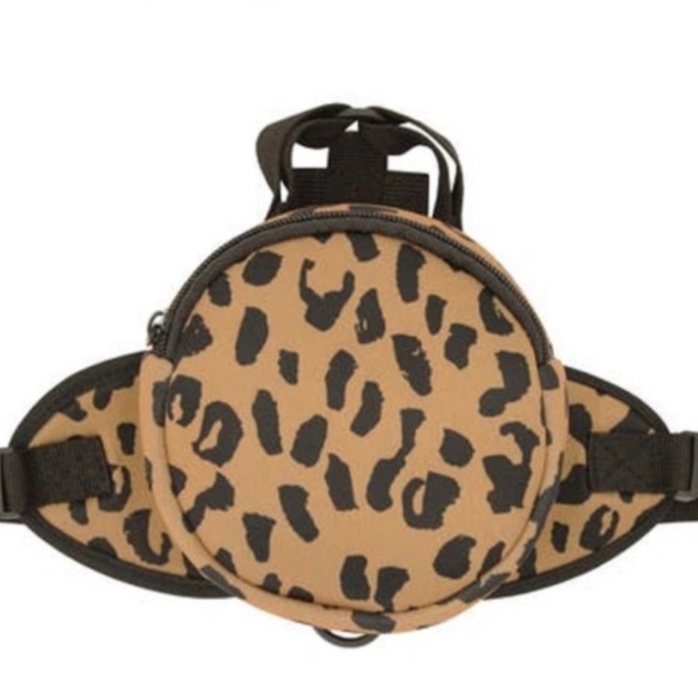 LEOPARD PRINT DOG HARNESS BACKPACK